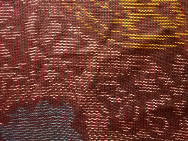 JAPANESE KIMONO / ANTIQUE KIMONO / SILK / DORO OSHIMA TSUMUGI / WOVEN FLOWER